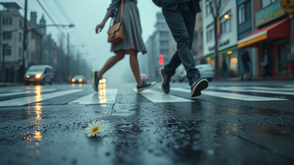 Epic Cinematic Morning Street Scene in Detailed Digital Art