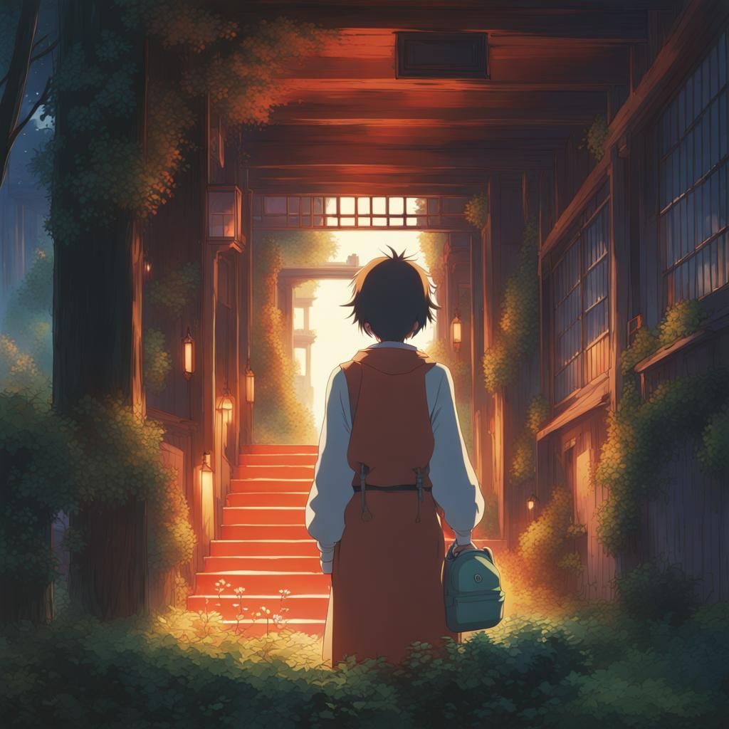 Anime Demon in Studio Ghibli Style