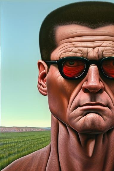 Hank Hill Portrait in Varied Artistic Styles