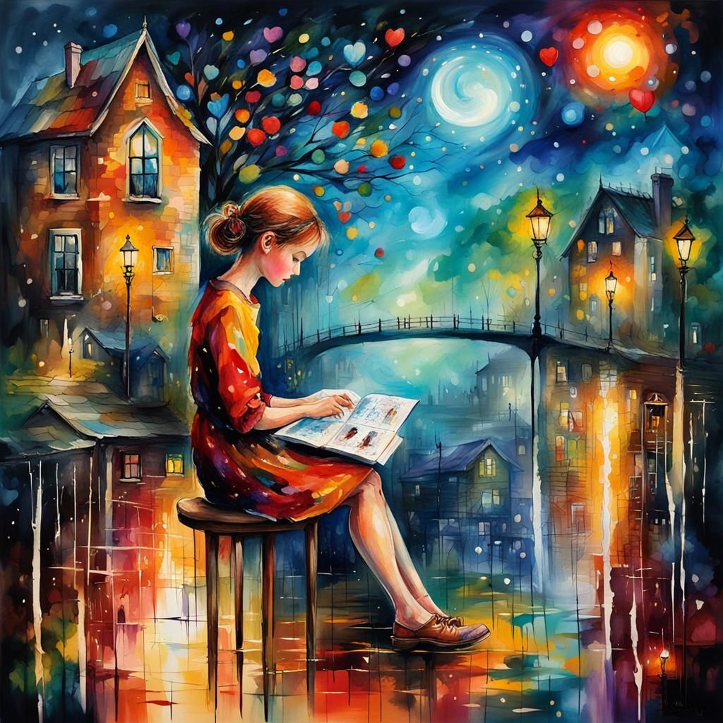 Abstract Heartfelt Emotions in Vivid Colors