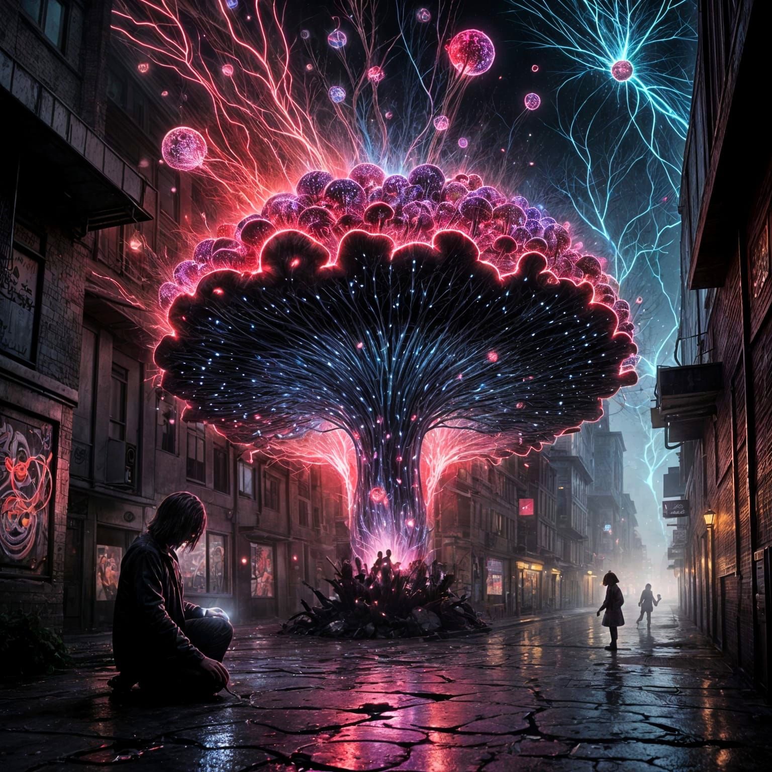 Graffiti-Style Surrealism Fuses Psychedelia and Urban Horror