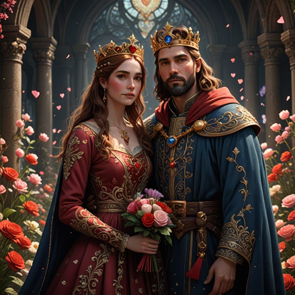 King Hector and Queen Molly on Valentine's Day in Fantasy Po...