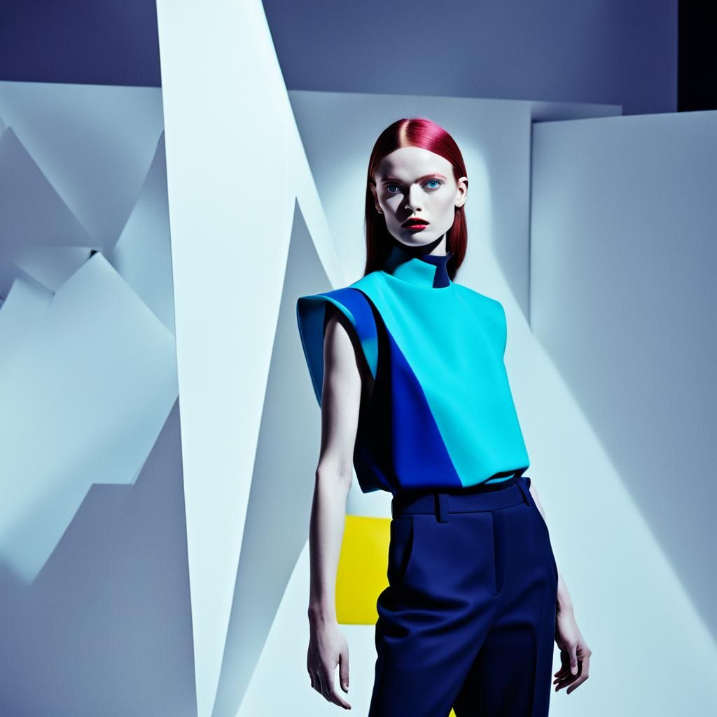 Editorial Fashion Shoot in Glasgow with Geometric Shapes
