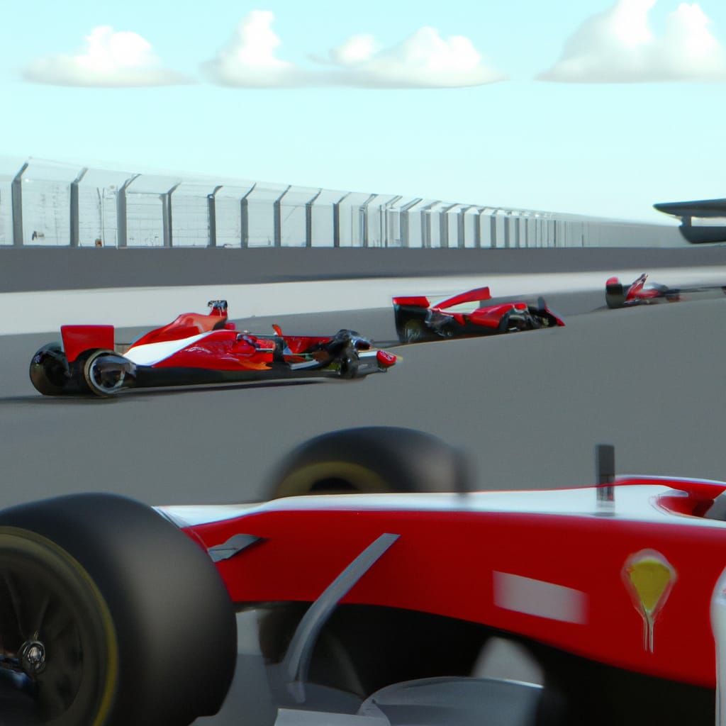 Formula 1 Cars Race on Daytona Speedway