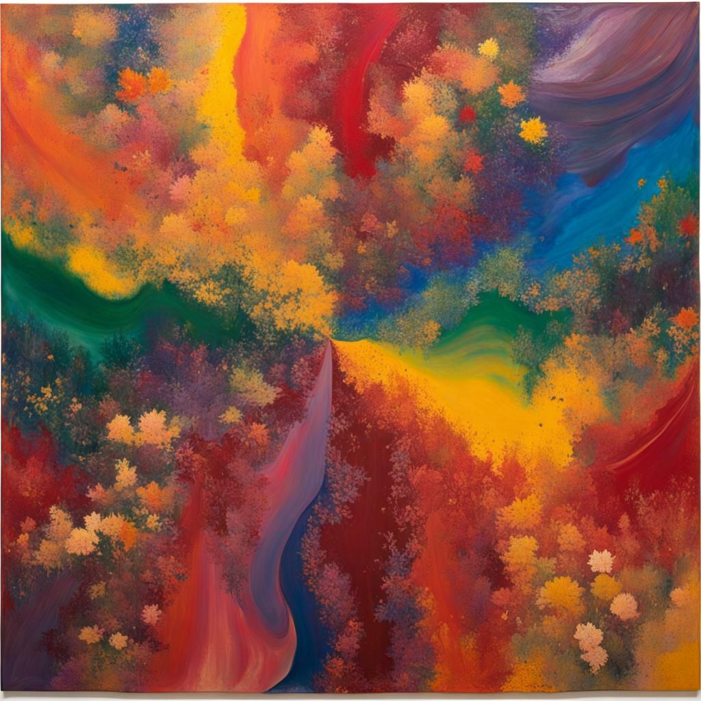 Eldritch Forest in Color Field Style