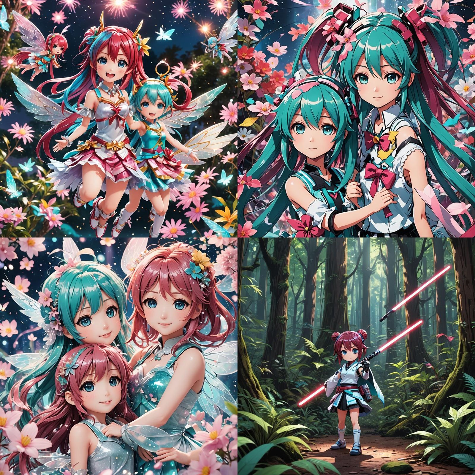 Chibi Kairi Miku Fairy in Anime Style