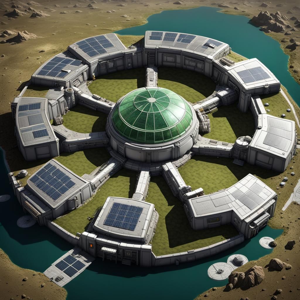 Detailed Moon Base Concept Art in Unreal Engine