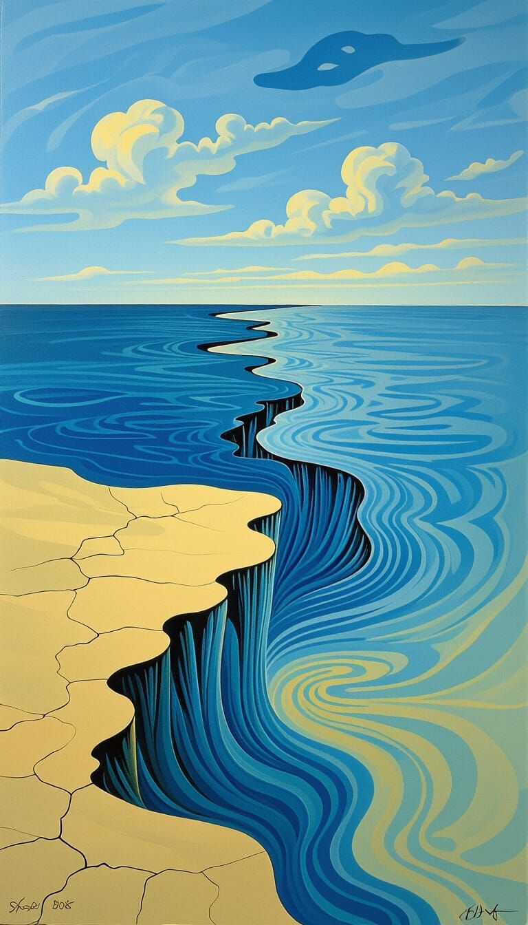 Surreal Blue ( style of Dali )