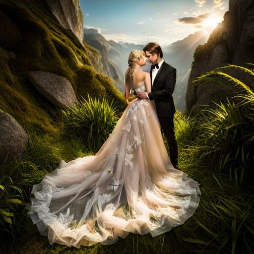 Enchanting Fantasy Wedding Scene
