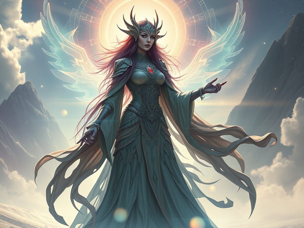 Mystical Metrayia in Ethereal Dreamscape