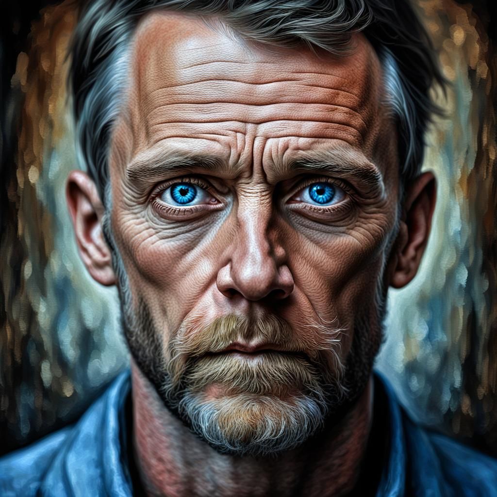 19th Century Realism Portrait of a Man in Contemplation