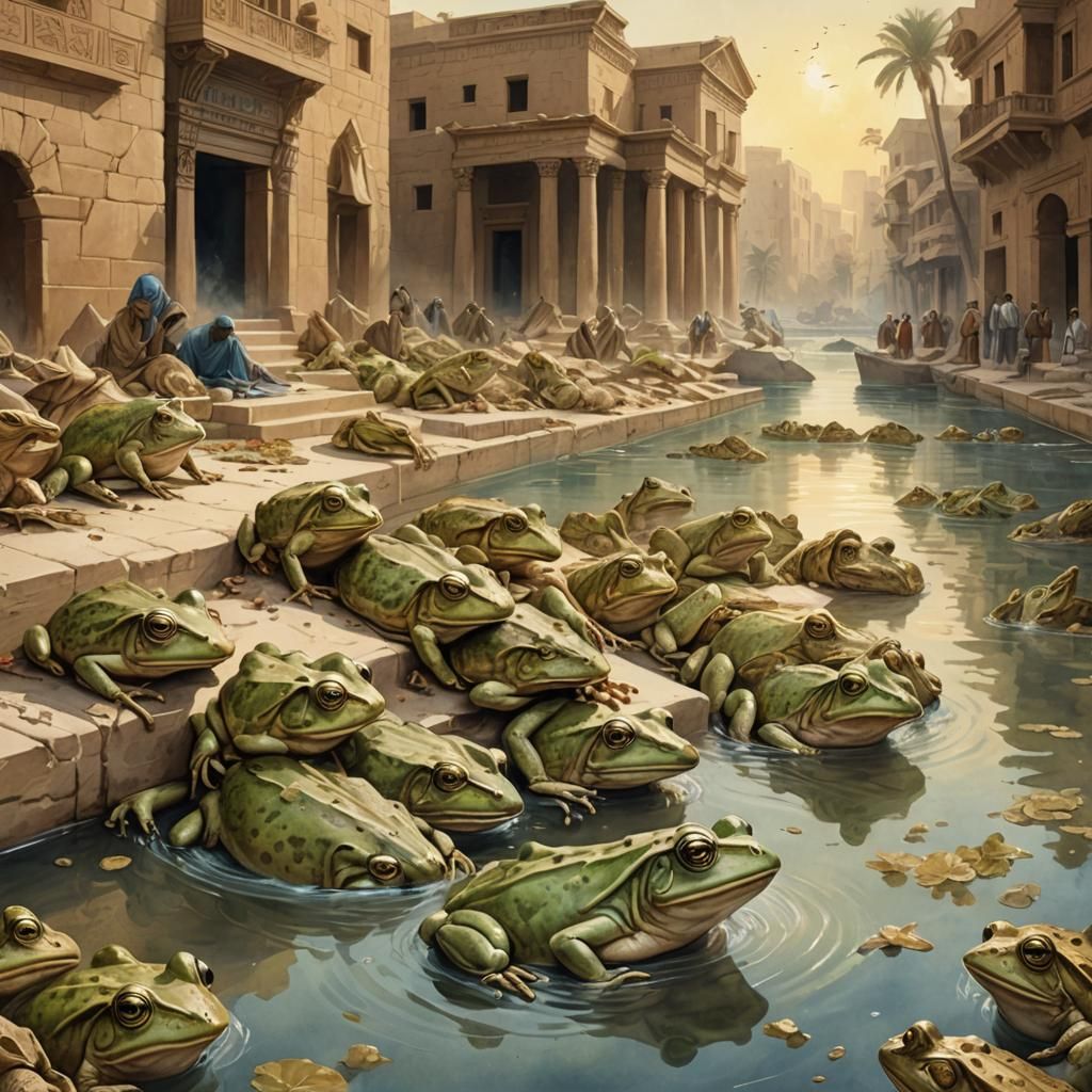Biblical Plague of Frogs in Ancient Egypt