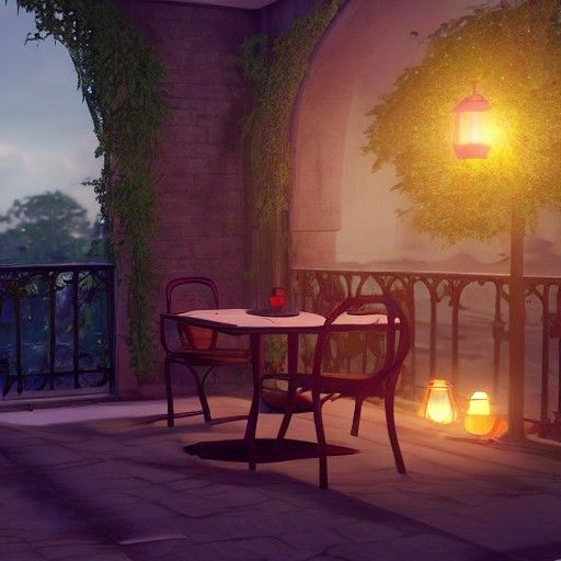 Romantic Night Date with 3D Shading