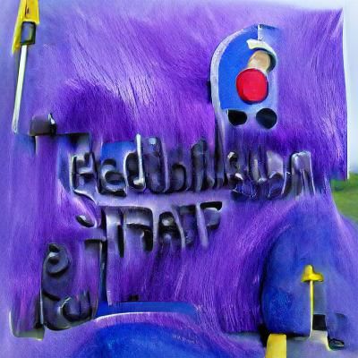 Maximalist Teletubbies Construction Scene