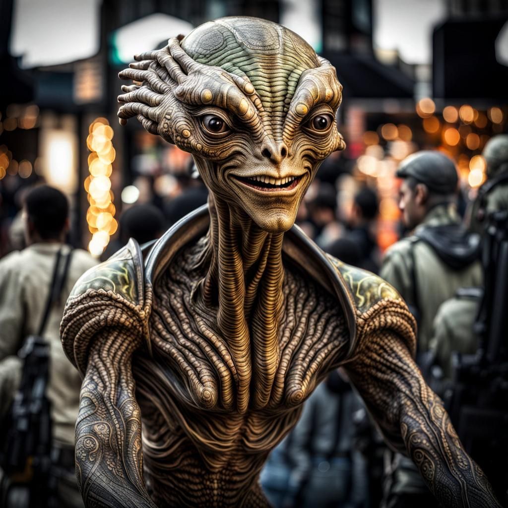 Photorealistic Aliens in Exotic Fashion: Hyperrealistic Pain...