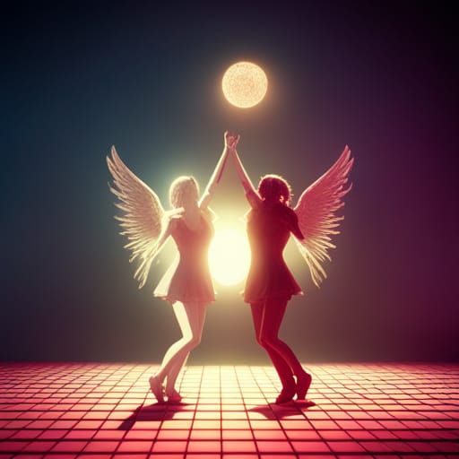 Angelic Devil Disco Dance in 3D Style