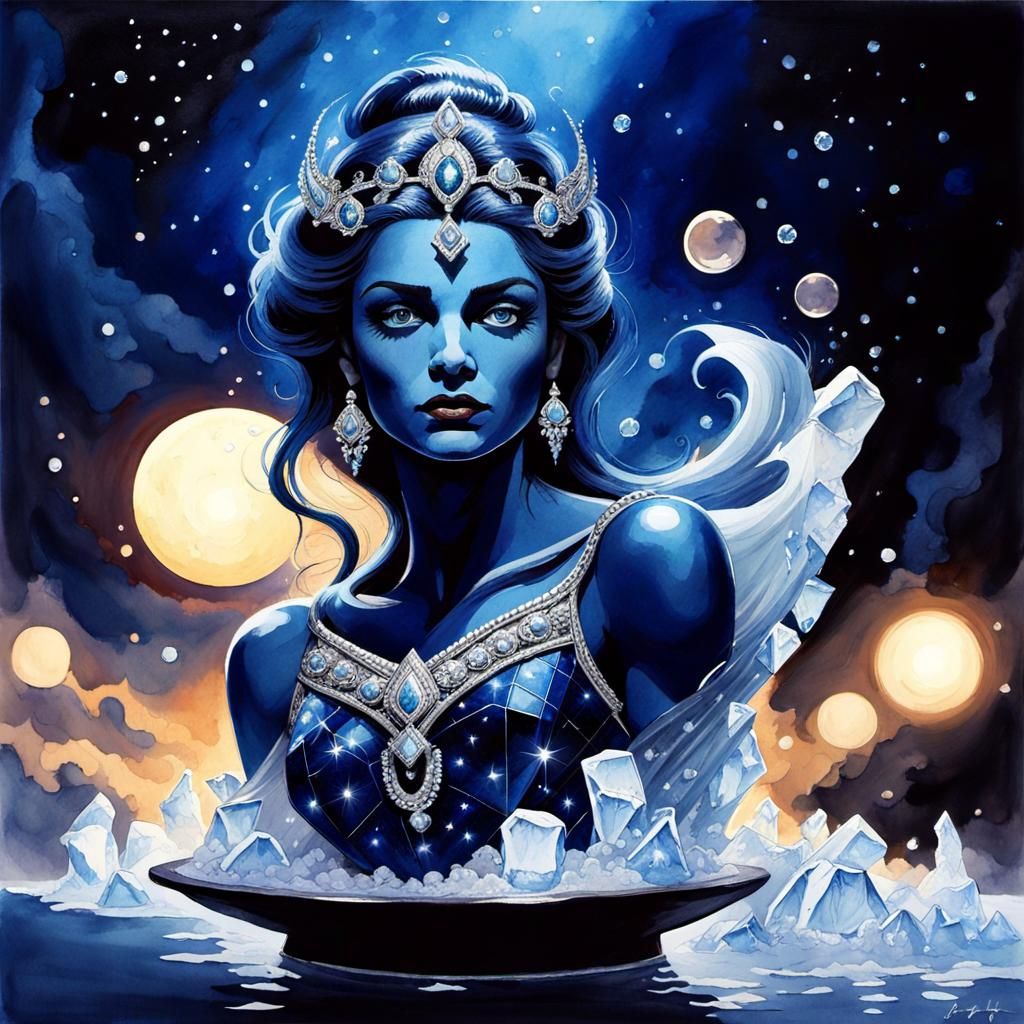 Portrait of Yemaya, goddess of the ocean