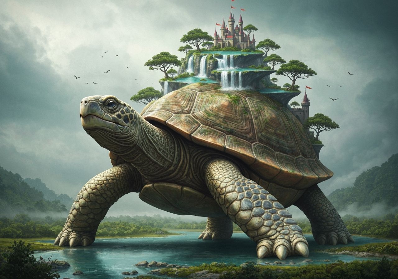 Giant Turtle Kingdom: A Maximalist Digital Wonderland