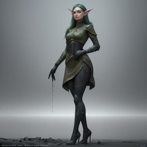 Soviet Military Elf in Detailed Matte Oil Painting