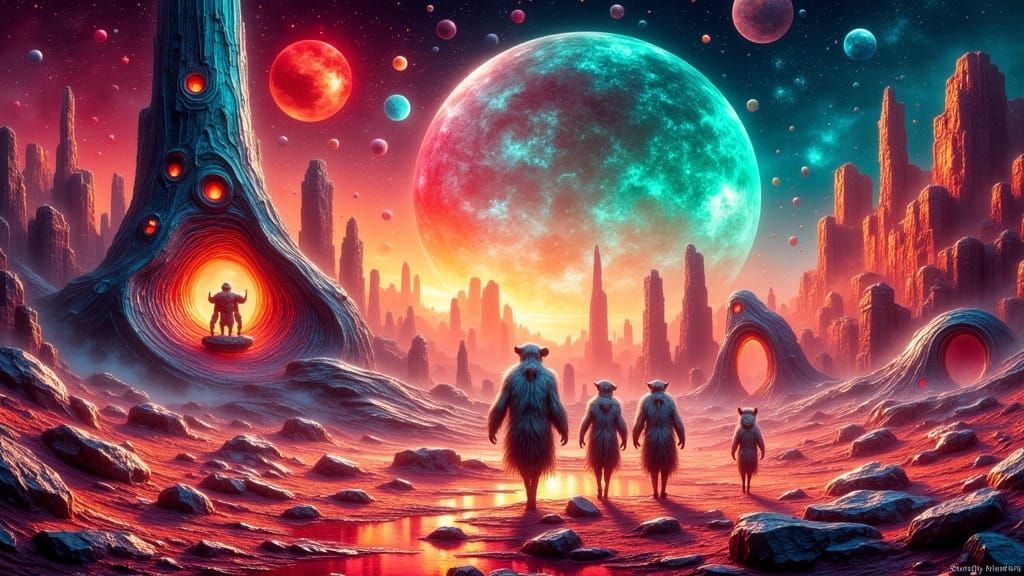 Stone Age Family Enters Futuristic Mars Colony