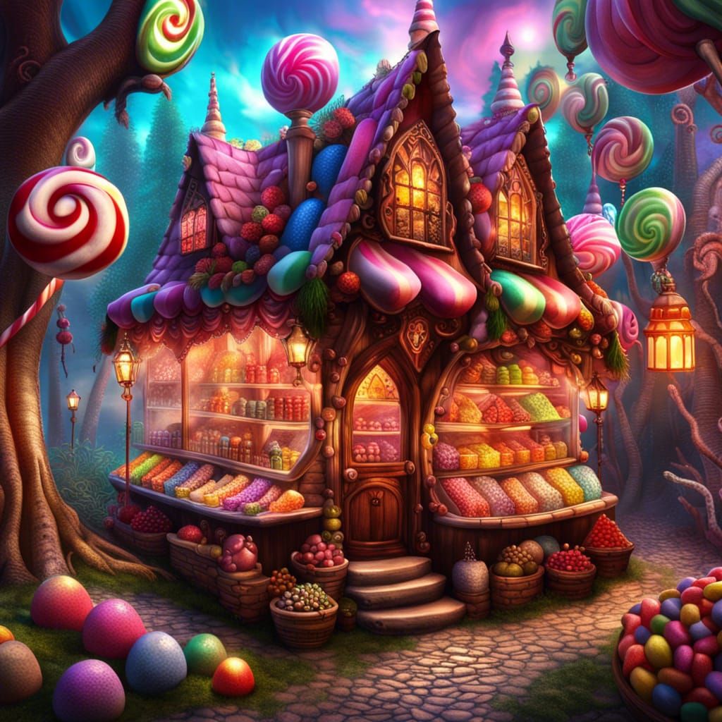 Medieval Fairy Candy Shop in Enchanted Forest