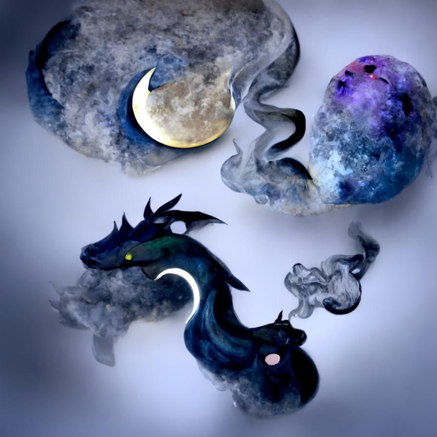 Mystical Dragon Flight Under Moonlit Sky