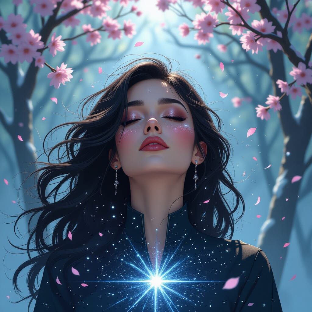 Tiefling Dissolving into Mist: Comic Style Digital Art