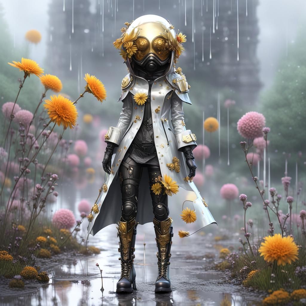 Gothic Chibi Cyborgs in Goth Fashion, Digital Art