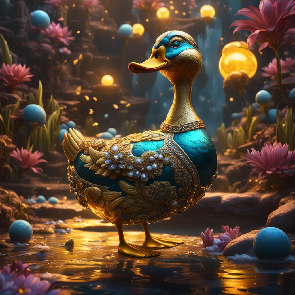 Bling Duck Detailed Matte Painting