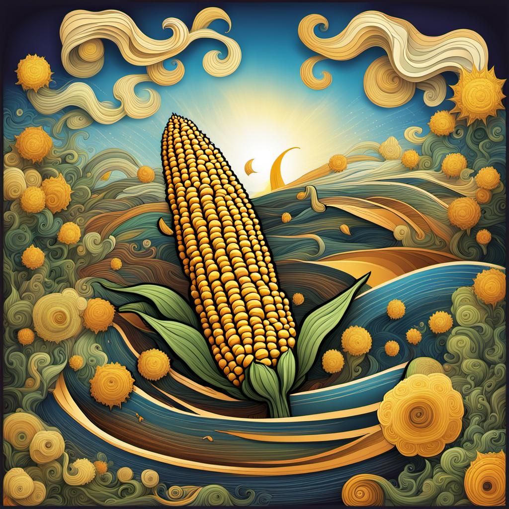 Chibi Corn Character Album Cover Art