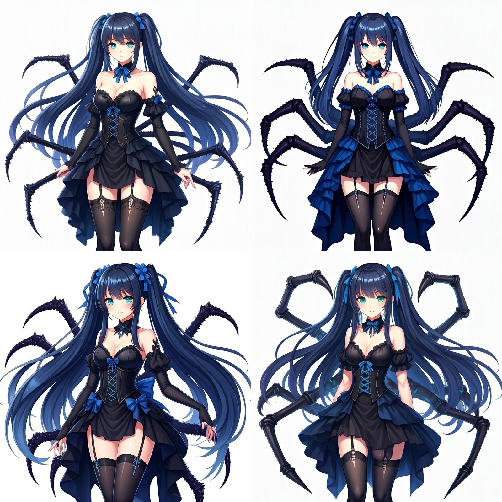 Anime Girl with Spider Limbs in Studio Ghibli Style