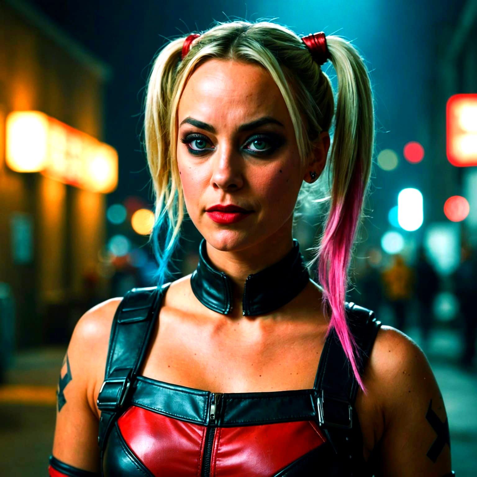 Kaley Cuoco as Harley Quinn: Cinematic Film Still