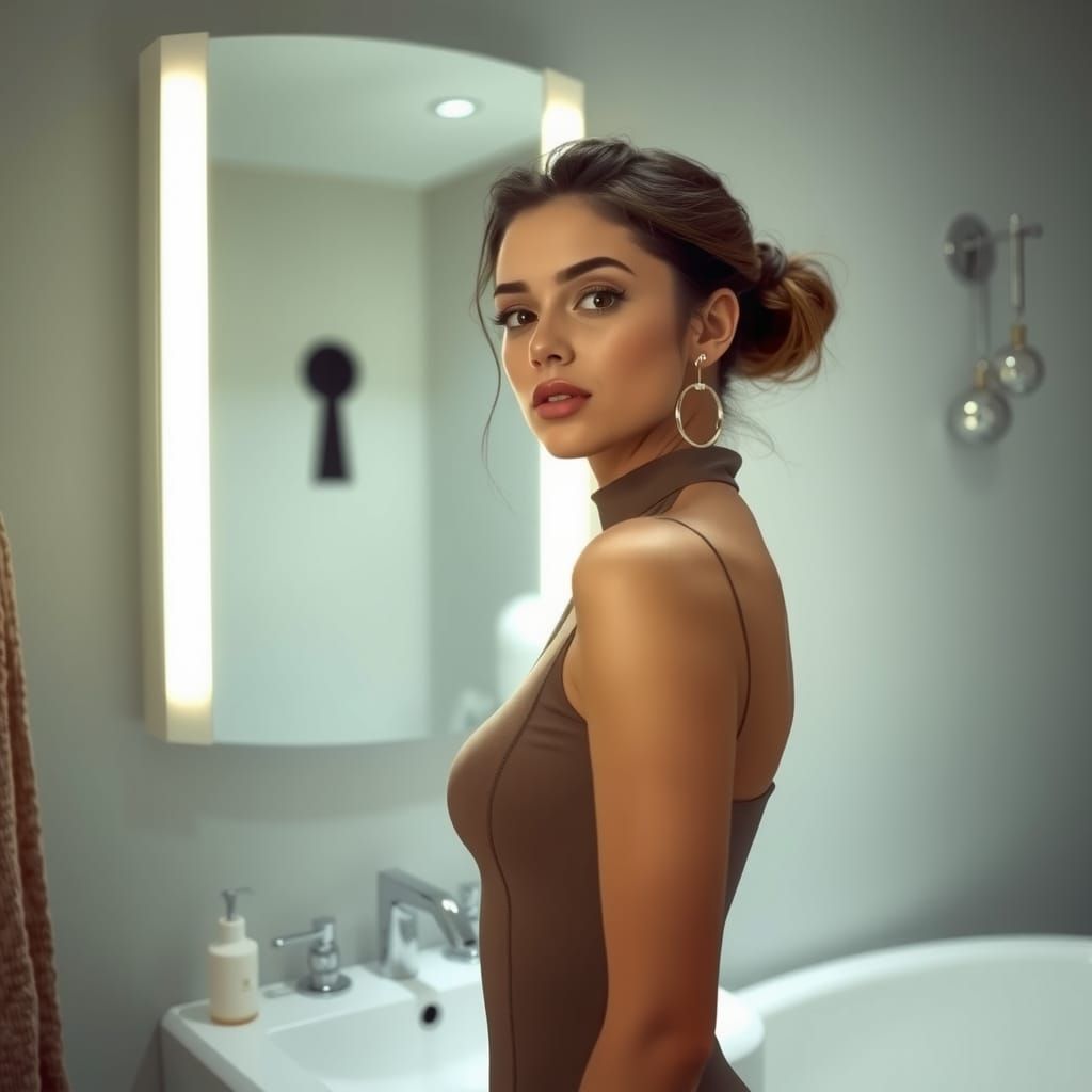 Keyhole in the mirror