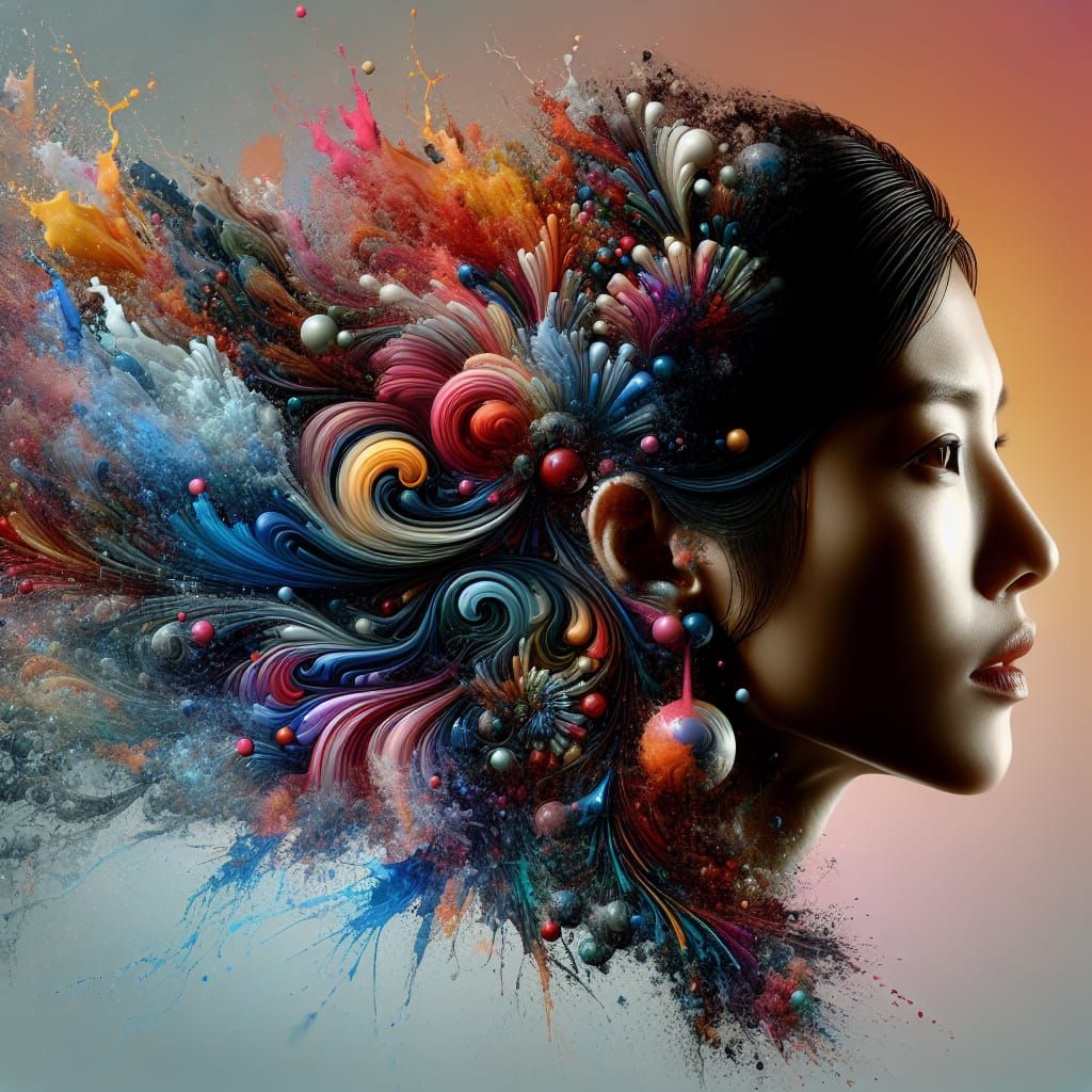 Chinese Fusion Band Logo in Splash Art Style