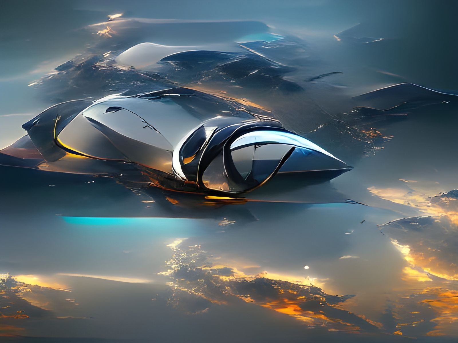 Space-X Orbital Ship Unveiled: Cyberpunk Concept Art