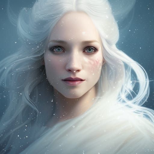 Ballerina Dances on Ice: Hyperdetailed Winter Portrait