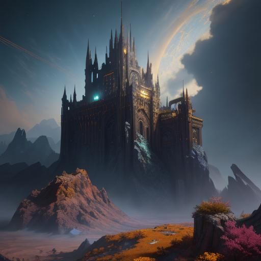 Detailed Matte Painting of Venus in Deep Color