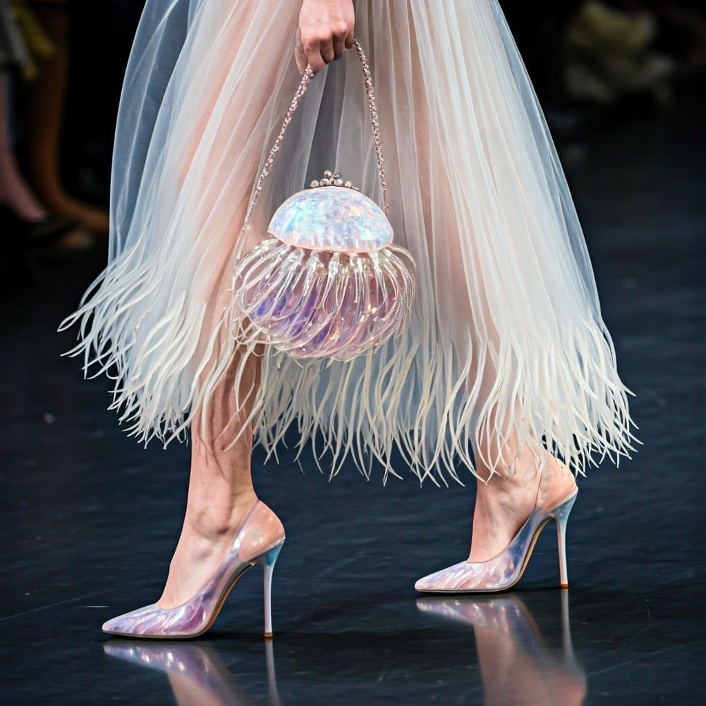 Jellyfish Fashion on the Catwalk in Surreal Style
