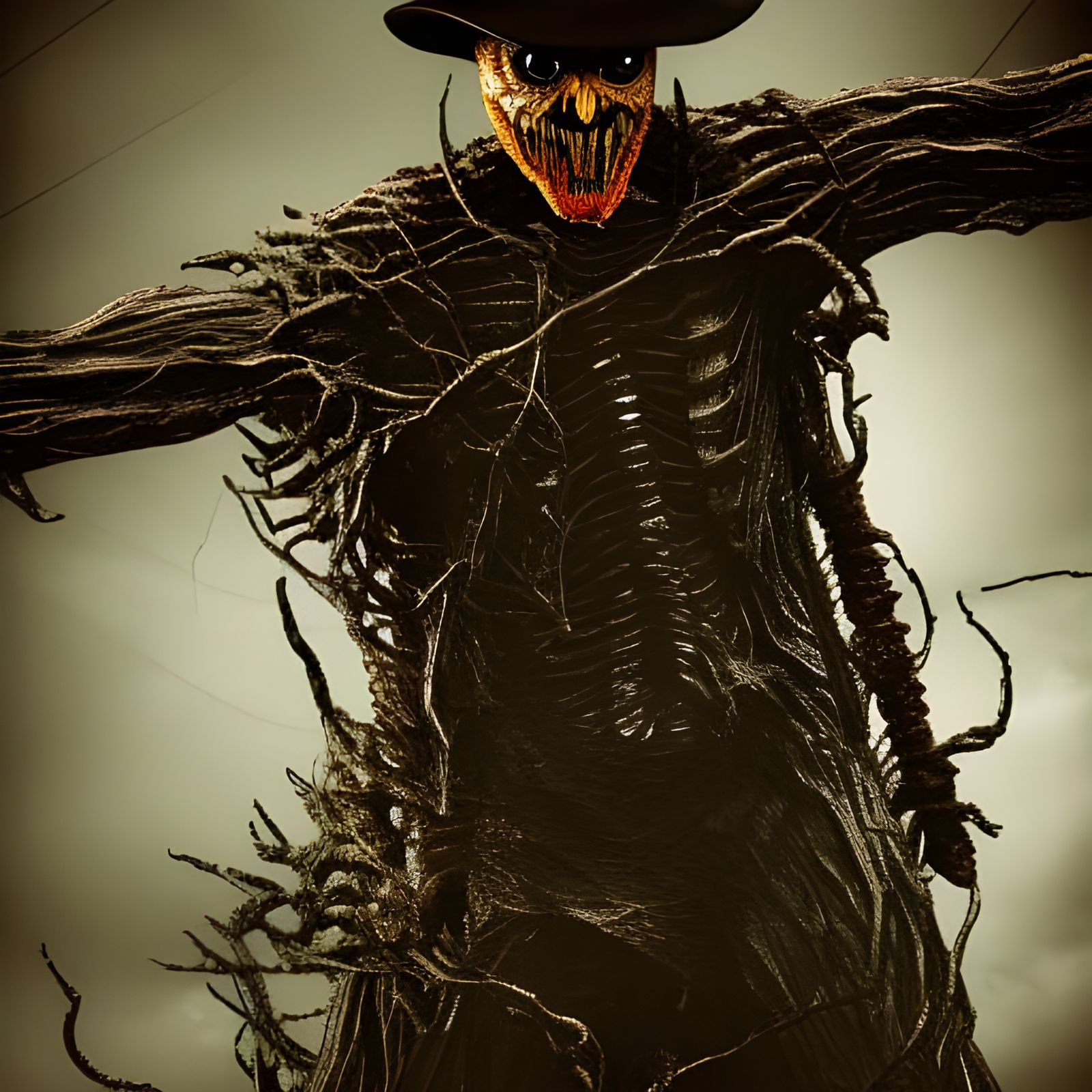 Hyperrealistic Nightmare Scene in Cinematic Style