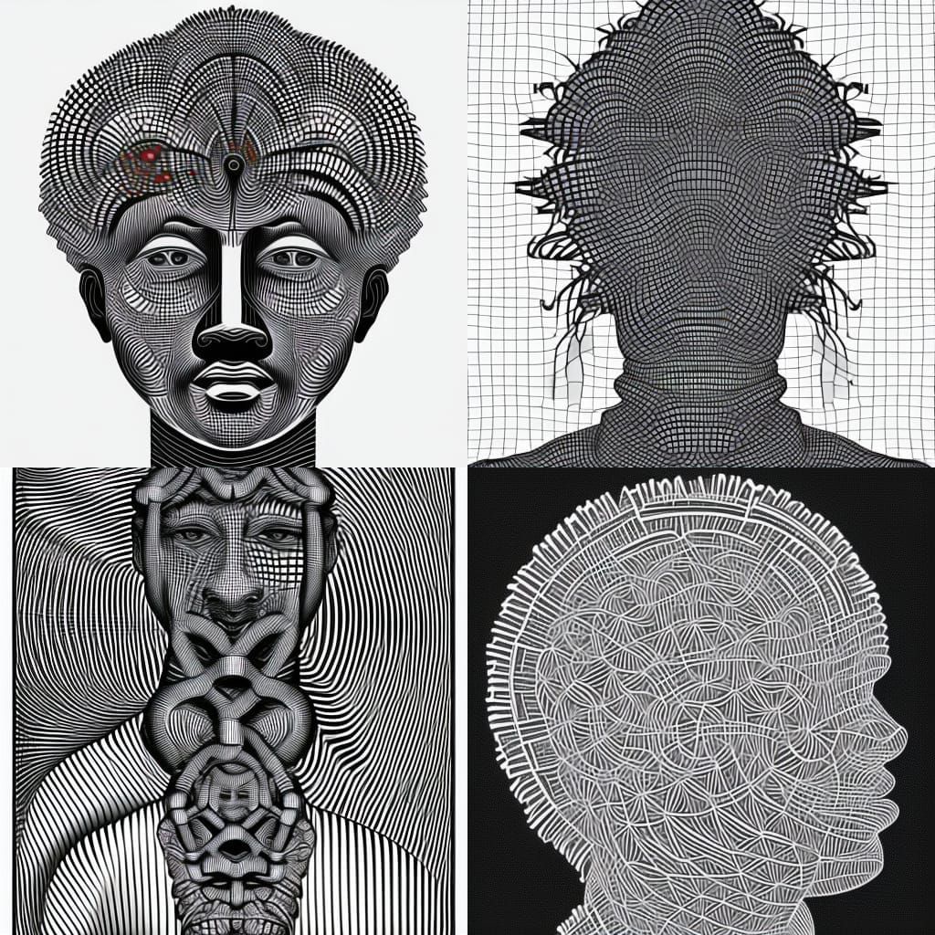 Chained: African Man's Mental Disorder in Abstract Art