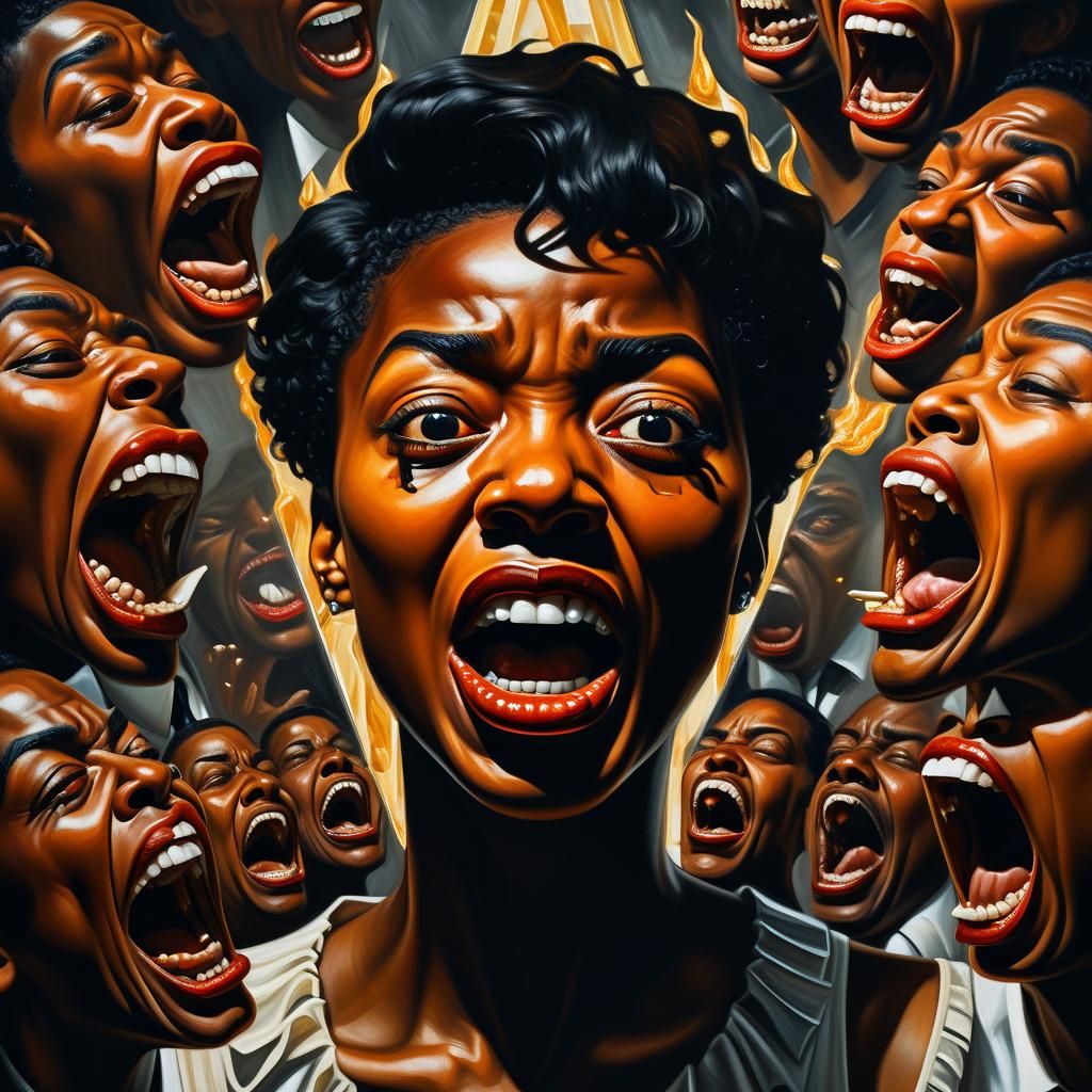 Surreal Vampire Illuminati Portrait in Dark Fantasy Style