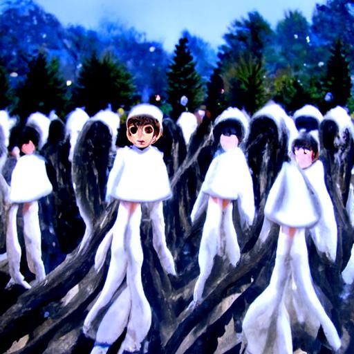 Angelic Path with White Trees