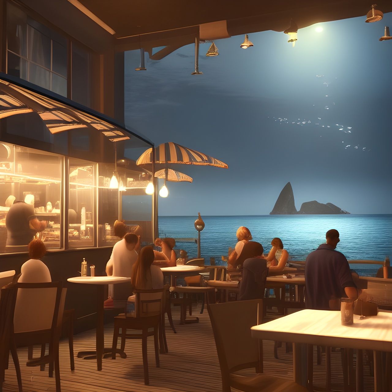 Night Cafe - Ocean View