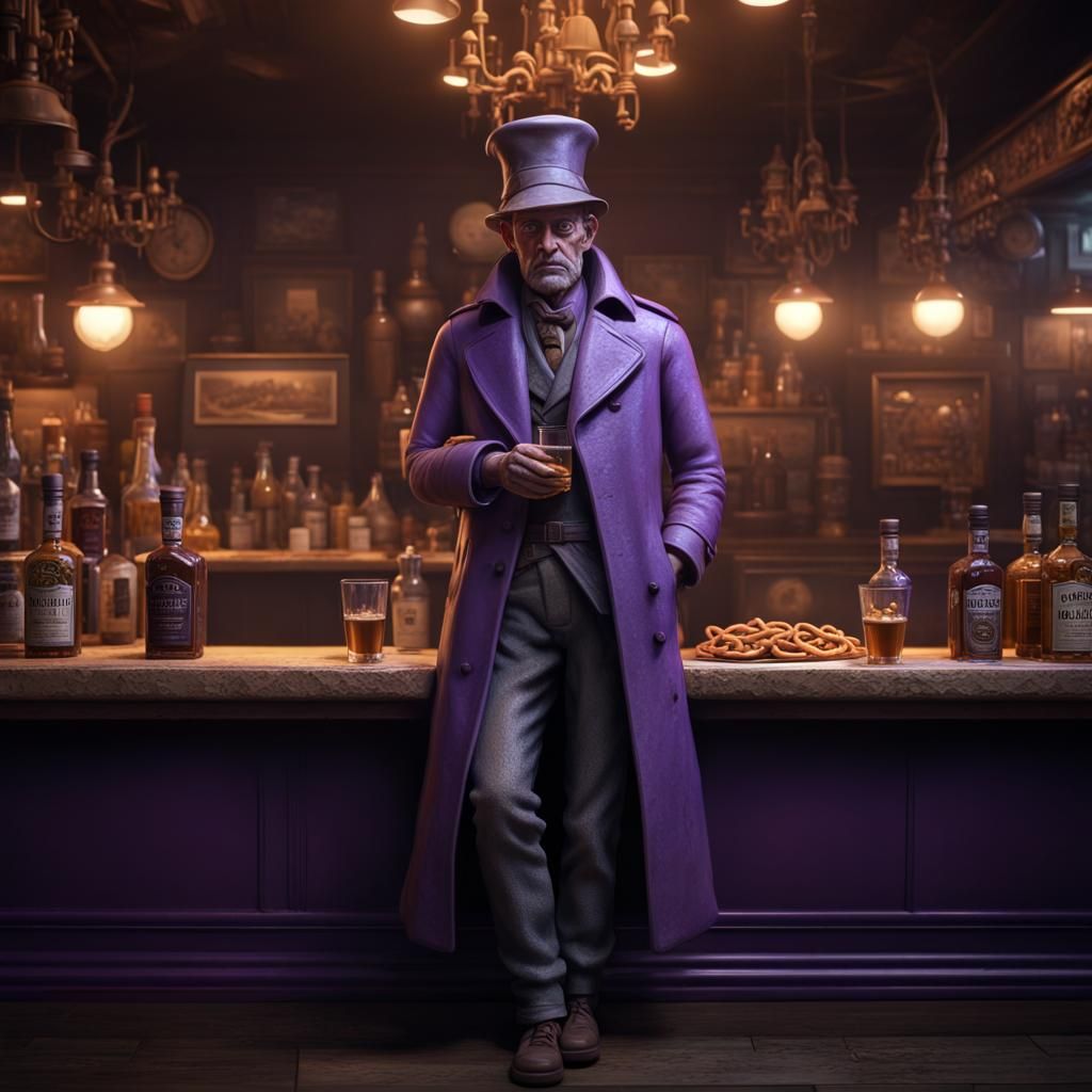 Pretzel Man in a Bar, Dark Fantasy Concept