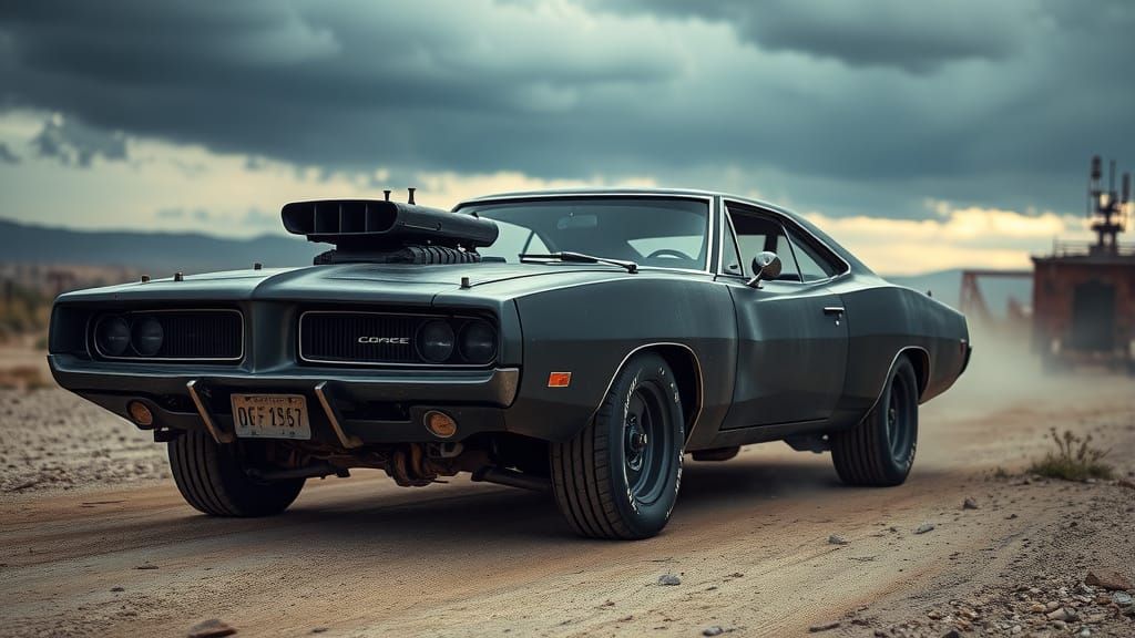 Post-Apocalyptic Muscle Car Concept Art