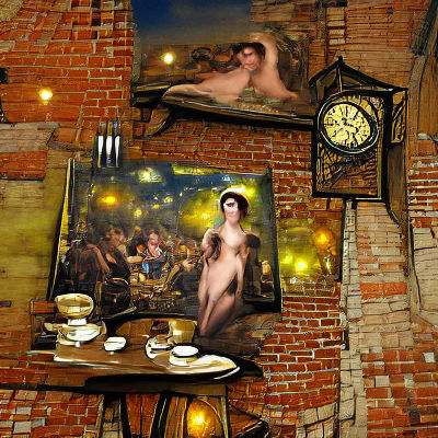 Vibrant Night Cafe Scene