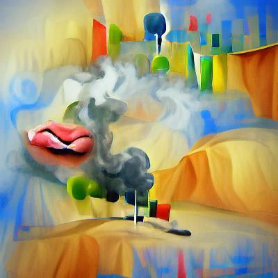 Colorful Abstract Art Deco Impressionism Painting