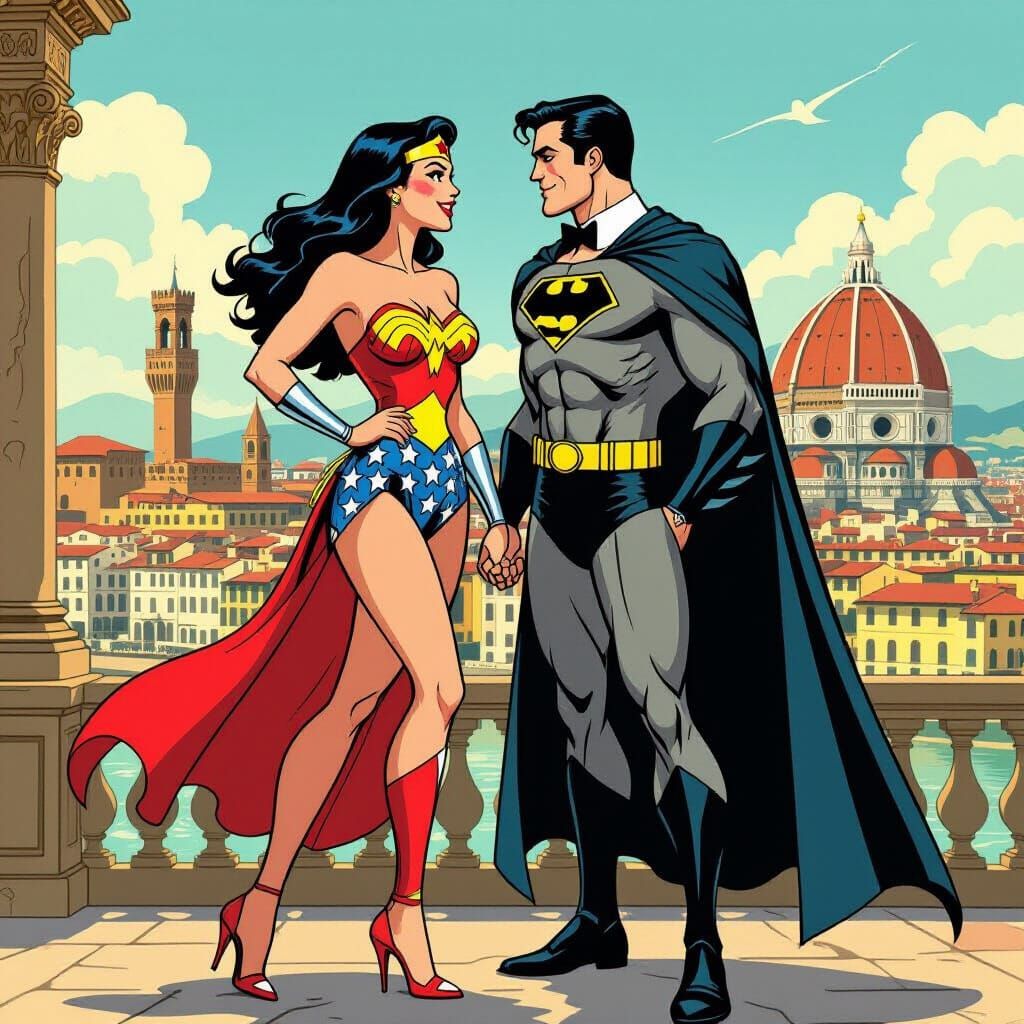 Wonder Woman Flirts in Florence: DCAU Aesthetic
