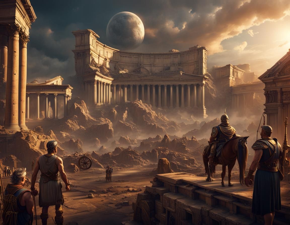 Caesar's Space Catapult: Ancient Rome in Steampunk Style