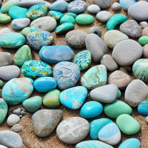 Diamonds painted
beach stones